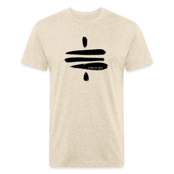 Sats symbol twenty one million - Unisex Poly/Cotton T-Shirt - heather cream - Front - Jose (178cm)