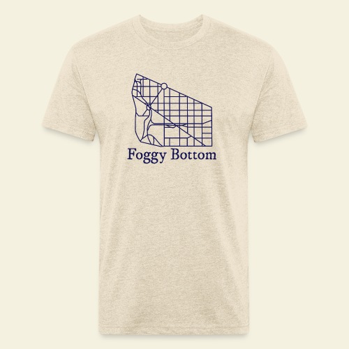 Foggy Bottom Map - Fitted Cotton/Poly T-Shirt by Next Level