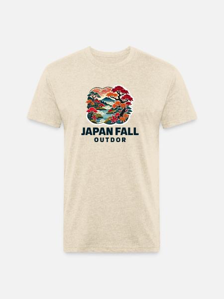 Maple Tranquility - Unisex Poly/Cotton T-Shirt - heather cream
