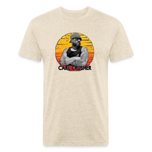 Carl Crusher Sunset Circle - Men’s Fitted Poly/Cotton T-Shirt