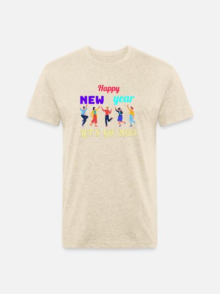 LET'S GO 2023 - Unisex Poly/Cotton T-Shirt - heather cream