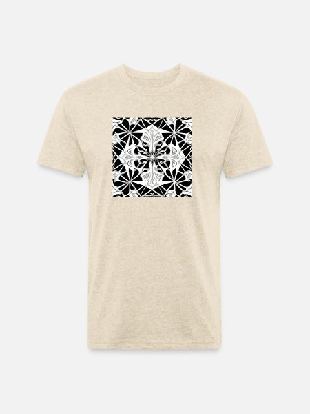 Beautiful ornament - Unisex Poly/Cotton T-Shirt - heather cream