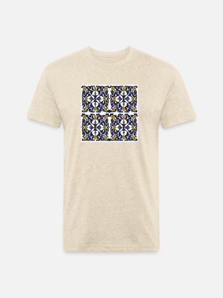 Four piece ornament - Unisex Poly/Cotton T-Shirt - heather cream