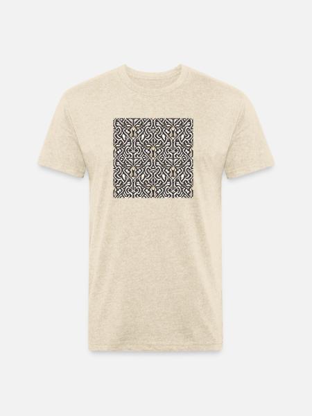 Ornament pattern - Unisex Poly/Cotton T-Shirt - heather cream