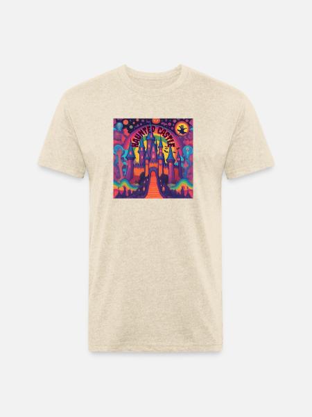 Haunted castle - Unisex Poly/Cotton T-Shirt - heather cream