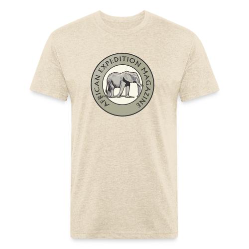 African Expedition Magazine Logo - Men’s Fitted Poly/Cotton T-Shirt
