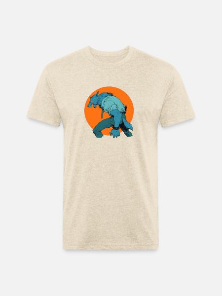 Werewolf halloween - Unisex Poly/Cotton T-Shirt - heather cream