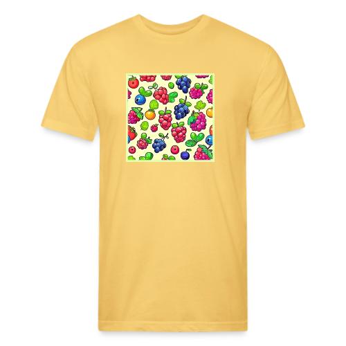 Berry Fruit Pattern Design - Unisex Poly/Cotton T-Shirt