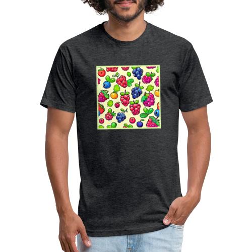 Berry Fruit Pattern Design - Unisex Poly/Cotton T-Shirt
