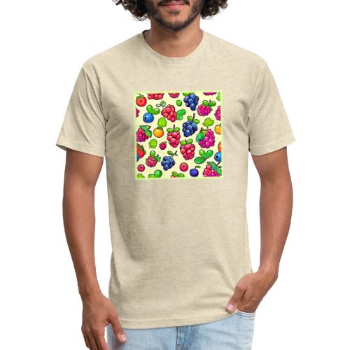 Berry Fruit Pattern Design - Unisex Poly/Cotton T-Shirt