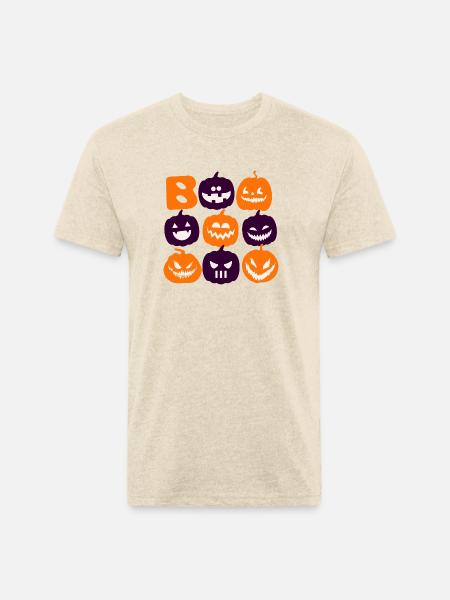 Boo - Unisex Poly/Cotton T-Shirt - heather cream