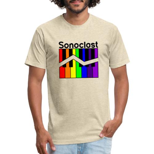 Sonoclast Rainbow Keys (for light backgrounds) - Fitted Cotton/Poly T-Shirt by Next Level