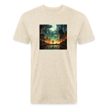 Cool Fantasy Graphic Print - Unisex Poly/Cotton T-Shirt - heather cream - Front - Jose (178cm)