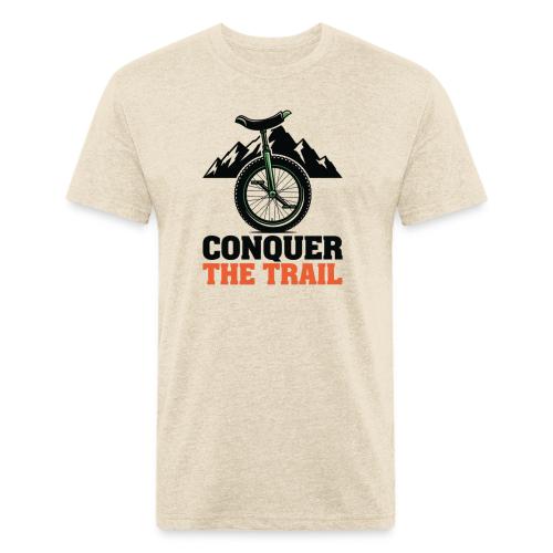 Conquer The Trail Unicycle - Unisex Poly/Cotton T-Shirt