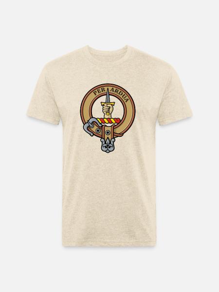 Clan MacIntyre Crest - Unisex Poly/Cotton T-Shirt - heather cream