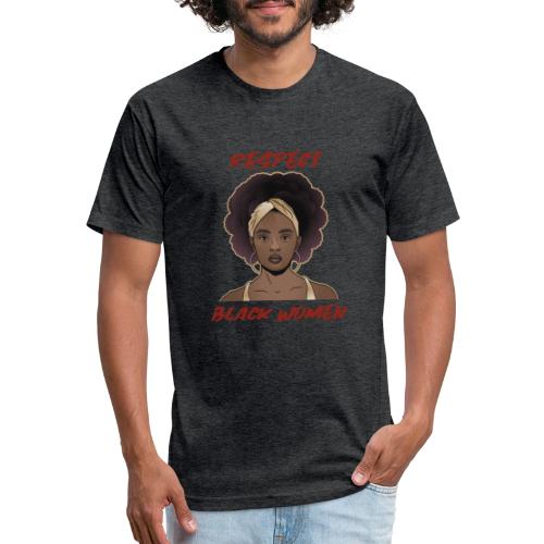 Respect Black Women - Men’s Fitted Poly/Cotton T-Shirt