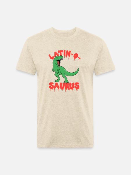 Latin Teacher Dinosaur Latinosaurus - Unisex Poly/Cotton T-Shirt - heather cream