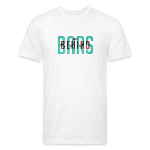 Overlapped LifeBehindBars - Men’s Fitted Poly/Cotton T-Shirt