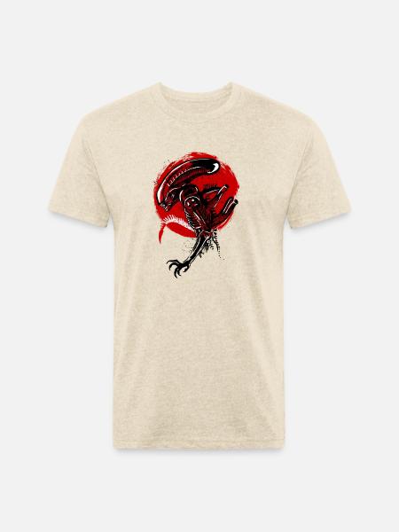 Alien Under The Sun - Unisex Poly/Cotton T-Shirt - heather cream