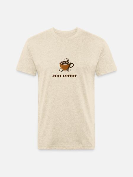 JUST COFFEE - Unisex Poly/Cotton T-Shirt - heather cream