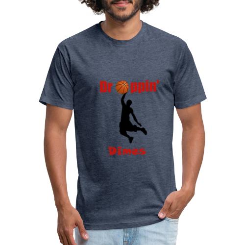 Basketball tshirt| Dropping Dimes |Dunk - Men’s Fitted Poly/Cotton T-Shirt