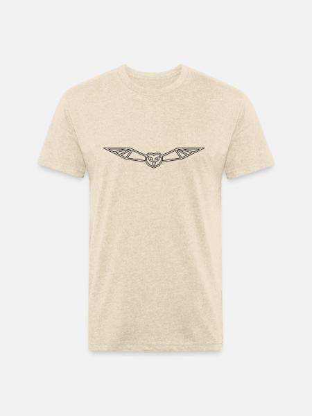 Eagle low poly - Unisex Poly/Cotton T-Shirt - heather cream