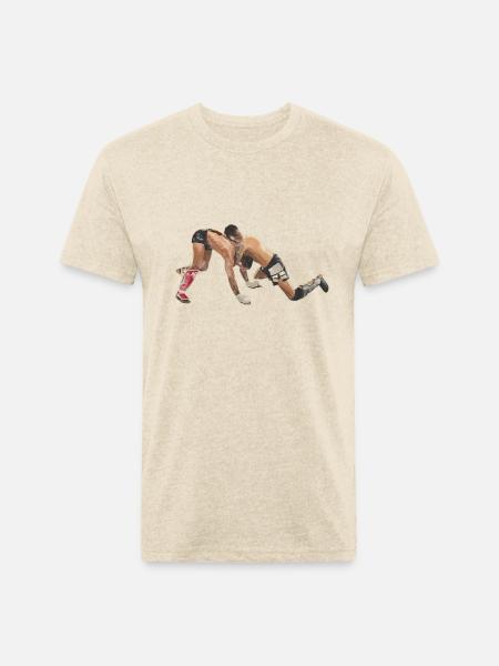 wrestling - Unisex Poly/Cotton T-Shirt - heather cream