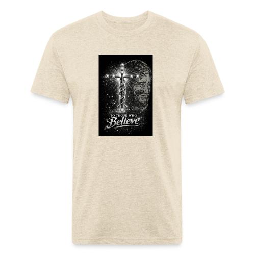 Rare Portrait of Jesus Smiling shows Love for All. - Unisex Poly/Cotton T-Shirt