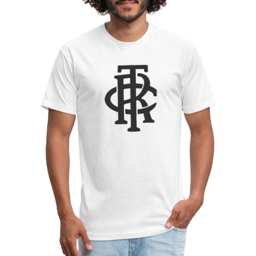 The Redeemed Coop Monogram - Men’s Fitted Poly/Cotton T-Shirt