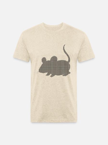 mouse - Unisex Poly/Cotton T-Shirt - heather cream