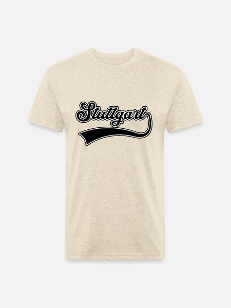 stuttgart germany - Unisex Poly/Cotton T-Shirt - heather cream