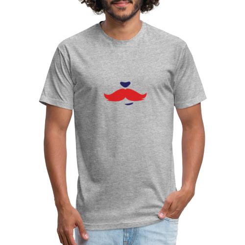 KittyCatStache - Men’s Fitted Poly/Cotton T-Shirt