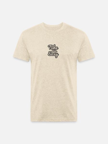 Take Life Easy - Unisex Poly/Cotton T-Shirt - heather cream