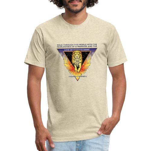 Lion Saint Multicolor - White Back - Fitted Cotton/Poly T-Shirt by Next Level