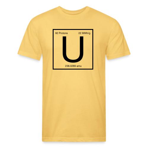 Uranium. Double-sided design. Black text. - Unisex Poly/Cotton T-Shirt