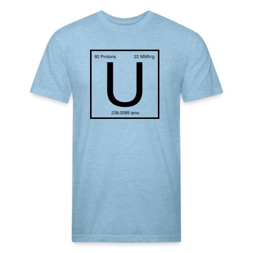 Uranium. Double-sided design. Black text. - Unisex Poly/Cotton T-Shirt