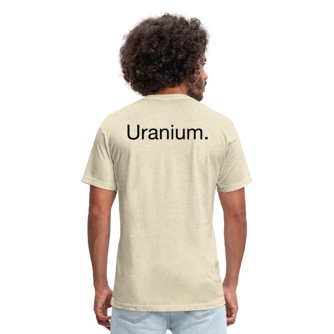 Uranium. Double-sided design. Black text.