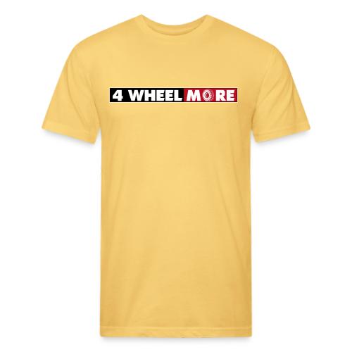 4 Wheel More Rectangle Logo - Men’s Fitted Poly/Cotton T-Shirt