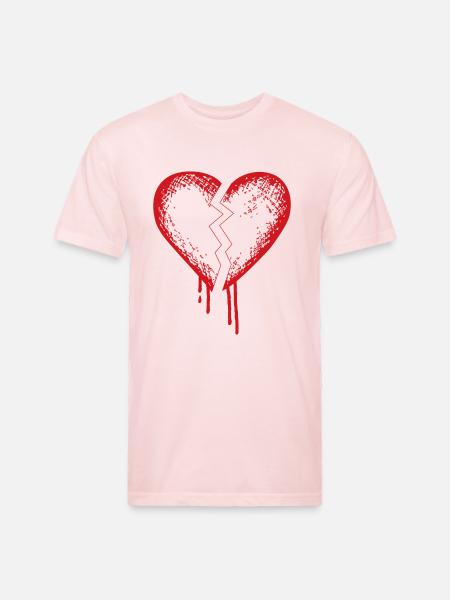 Broken heart - Unisex Poly/Cotton T-Shirt - blush pink