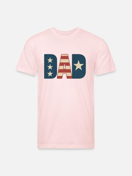 DAD 4th of July - Unisex Poly/Cotton T-Shirt - blush pink 