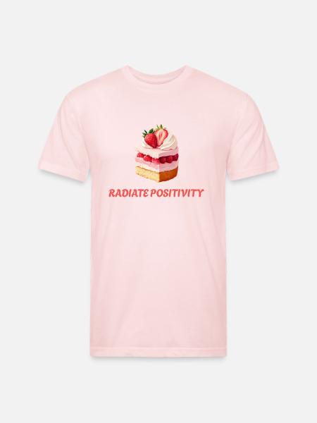 Radiate Positivity positive affirmation - Unisex Poly/Cotton T-Shirt - blush pink
