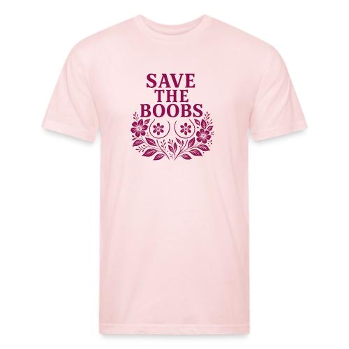 Save the boobs floral - Unisex Poly/Cotton T-Shirt