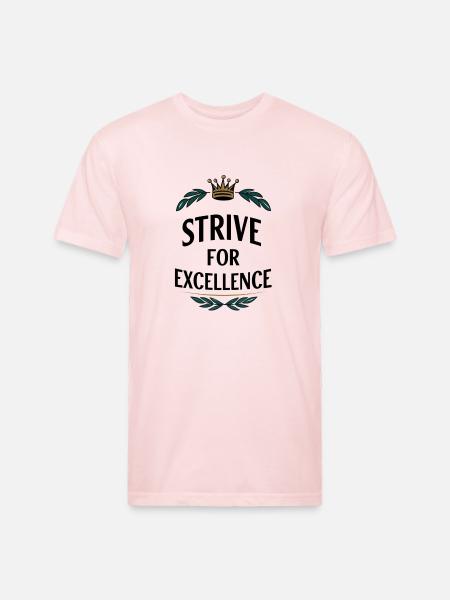 Strive for Excellence - Unisex Poly/Cotton T-Shirt - blush pink