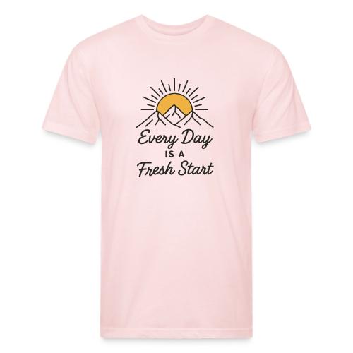 Inspirational Mountain Sunrise Motif - Unisex Poly/Cotton T-Shirt