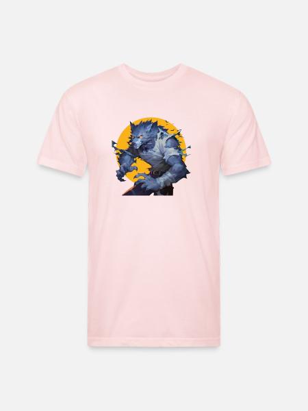 Werewolf Halloween - Unisex Poly/Cotton T-Shirt - blush pink