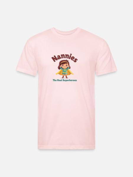 Nannies The Real Superheroes3 - Unisex Poly/Cotton T-Shirt - blush pink