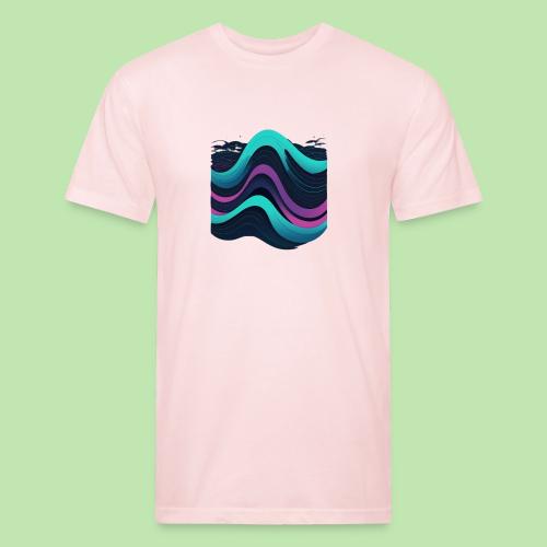 Abstract Wavy Ocean Pattern - Unisex Poly/Cotton T-Shirt