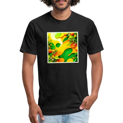 Fresh Citrus Summer Vibes Art - Men’s Fitted Poly/Cotton T-Shirt