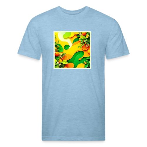 Fresh Citrus Summer Vibes Art - Men’s Fitted Poly/Cotton T-Shirt