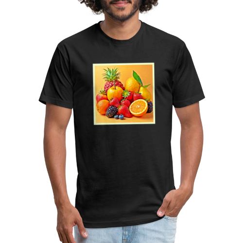 Fresh Bounty: Vibrant Fruit Harvest Art - Men’s Fitted Poly/Cotton T-Shirt
